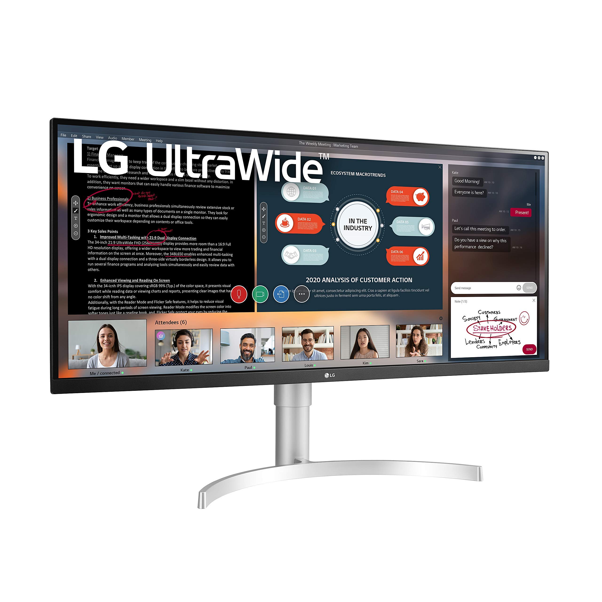 中古 LG 34WN650-W 34インチ モニタ－ Amazon.com: LG 34WN650-W 34-Inch 21:9 UltraWide Full HD (2560 x